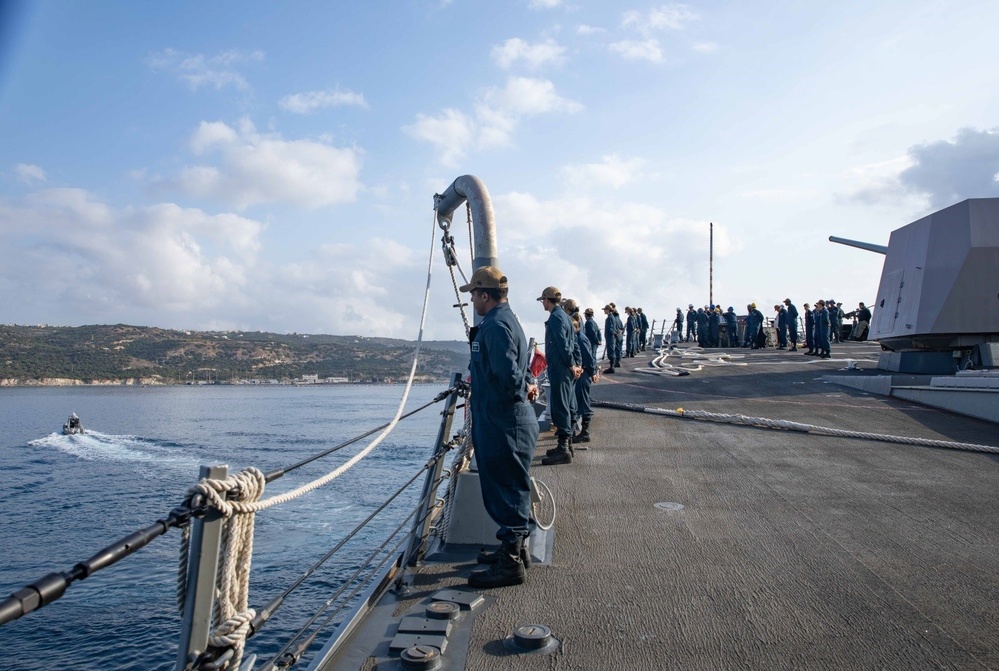 USS Truxtun (DDG 103) Departs Souda Bay, Crete