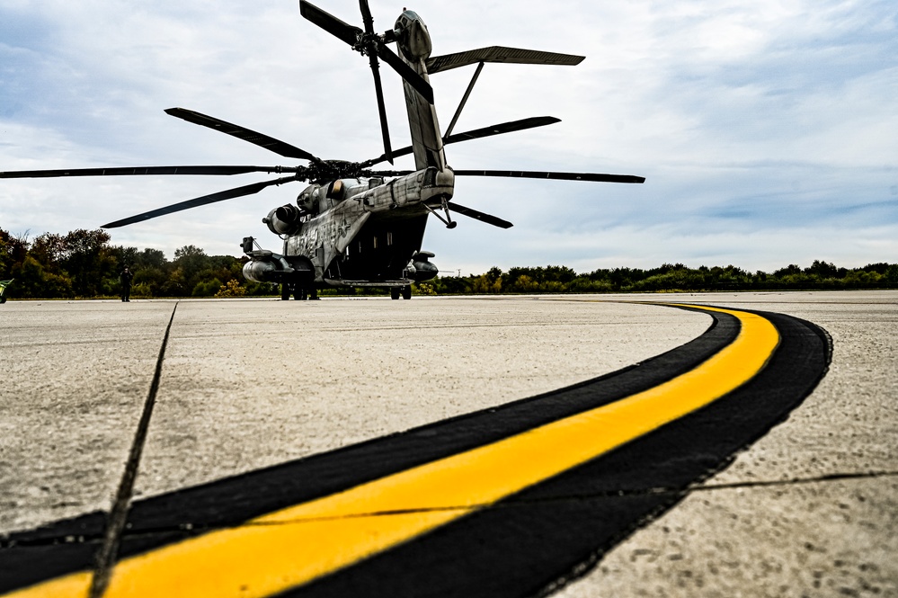 87th Air Base Wing Military Working Dog Section conducts joint training with Marine Aircraft Group 49