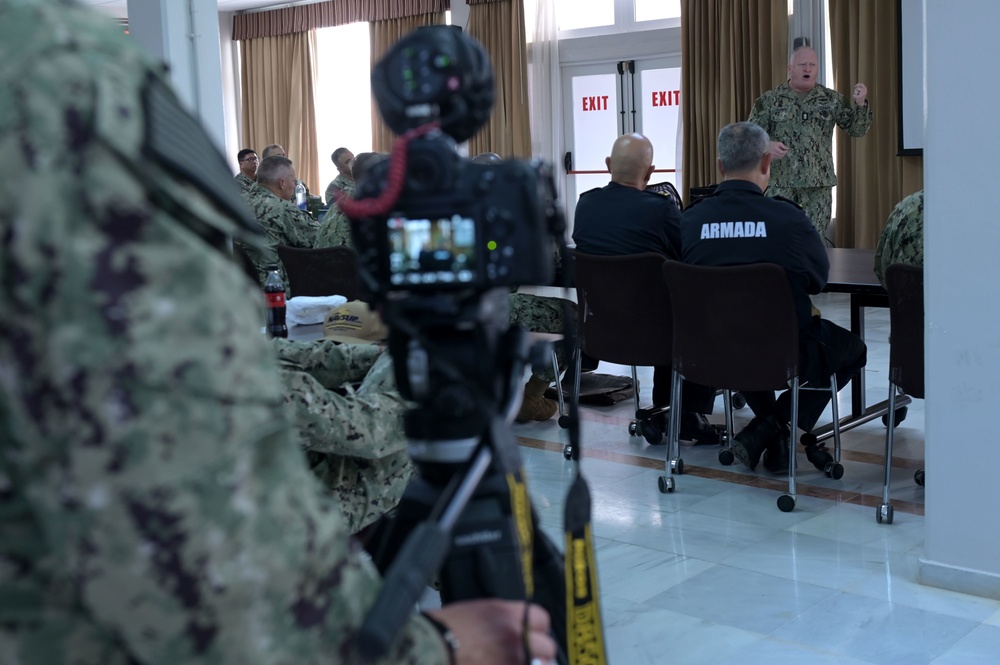 Master Chief Petty Officer of the Navy James Honea Visits Naval Station Rota