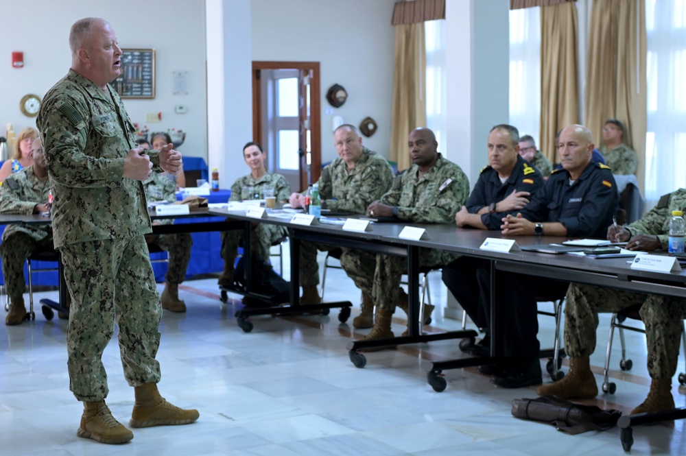 Master Chief Petty Officer of the Navy James Honea Visits Naval Station Rota