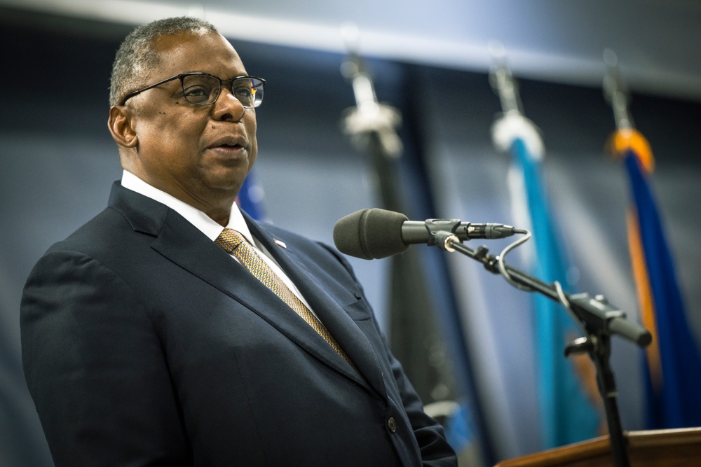 Secretary Austin Presides Over Space Force Change of Responsibility Ceremony