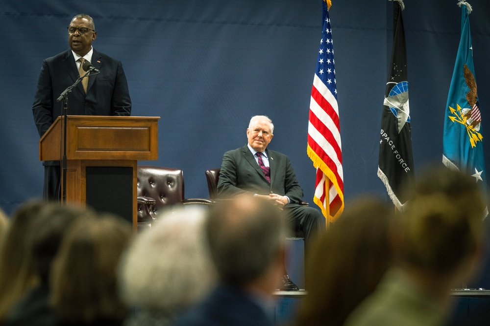 Secretary Austin Presides Over Space Force Change of Responsibility Ceremony