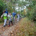 AFJROTC Cadets participate in a 15-mile hike abroad MCB Camp Lejeune