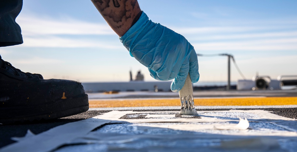 USS Makin Island Flight Deck Painting