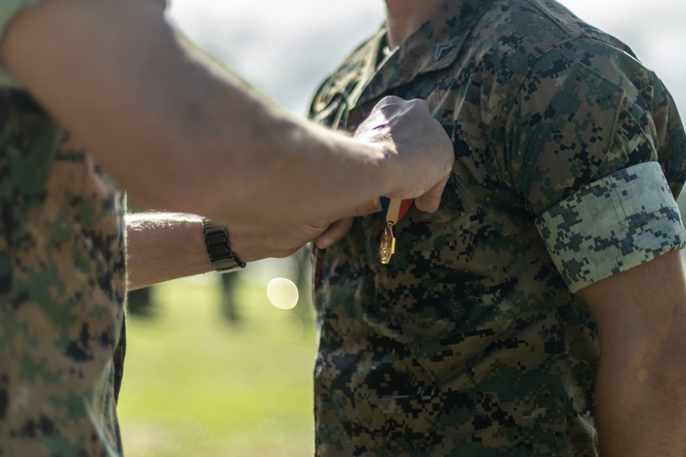 Cpl. Robert Farmer Awarded Navy and Marine Corps Medal