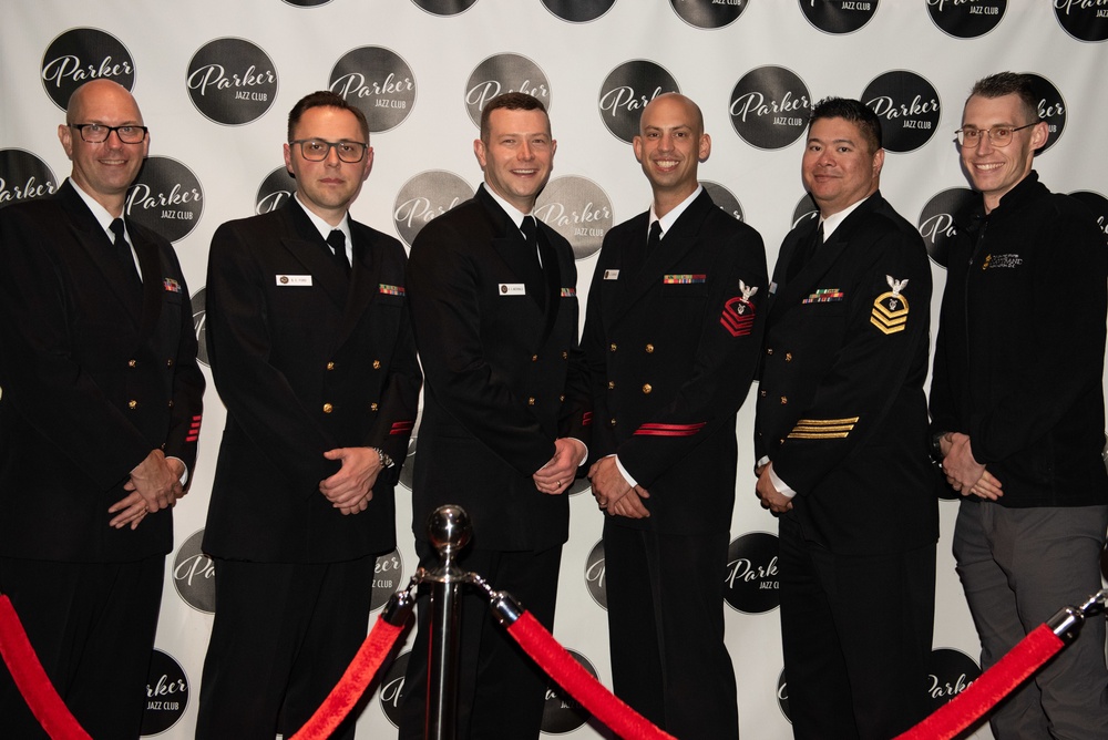 United States Navy Band Commodores perform at Parker Jazz Club in Austin, Texas.
