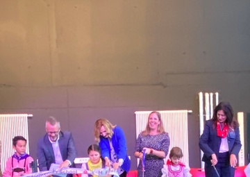 Ribbon cutting at Patch Elementary School