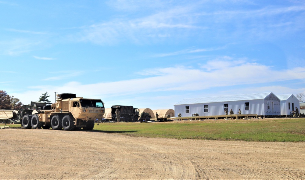 Army Reserve combat engineers with 461st Engineer Company support Fort McCoy troop project