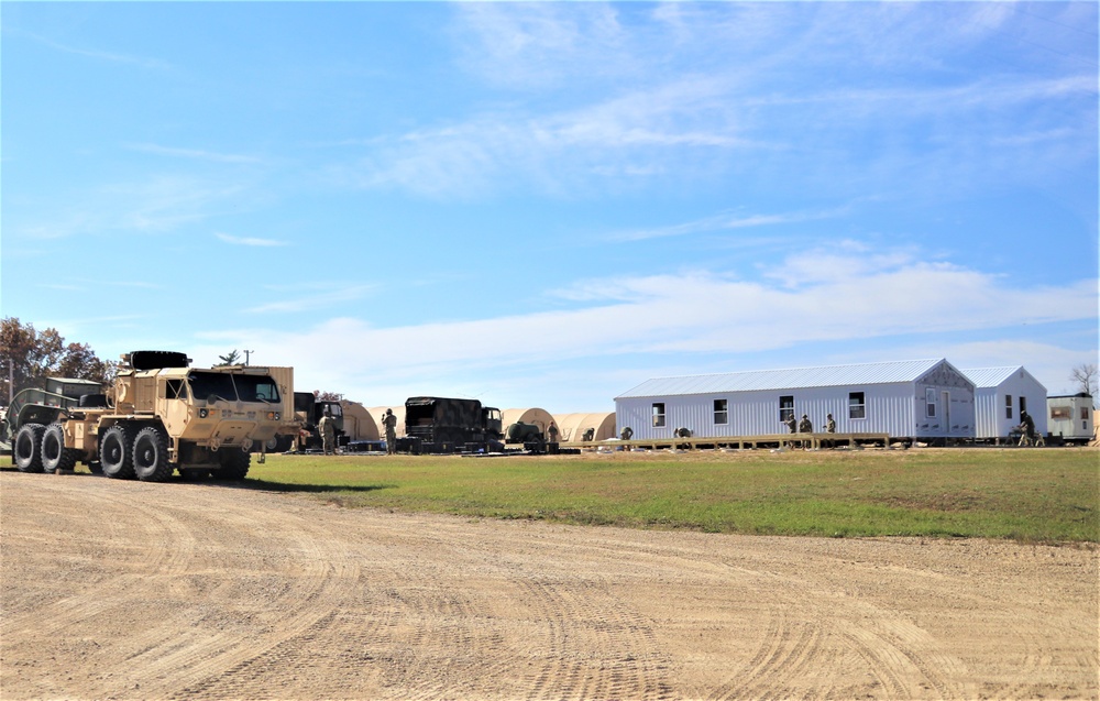 Army Reserve combat engineers with 461st Engineer Company support Fort McCoy troop project
