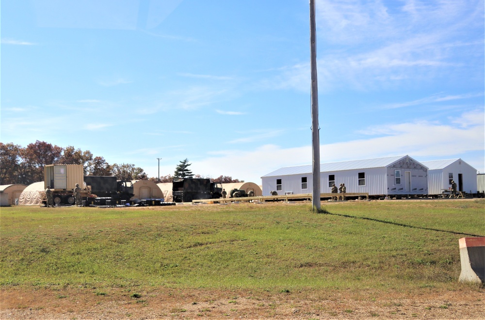 Army Reserve combat engineers with 461st Engineer Company support Fort McCoy troop project