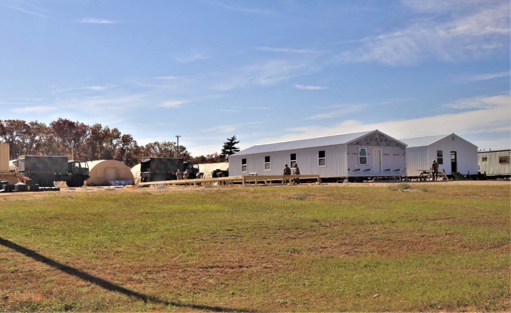 Army Reserve combat engineers with 461st Engineer Company support Fort McCoy troop project