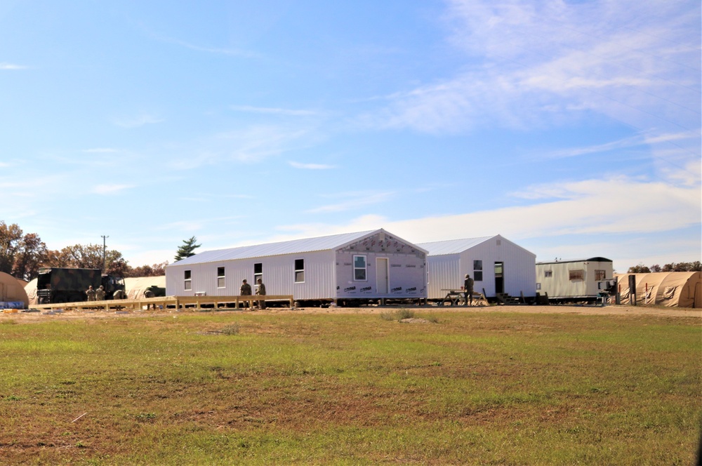 Army Reserve combat engineers with 461st Engineer Company support Fort McCoy troop project