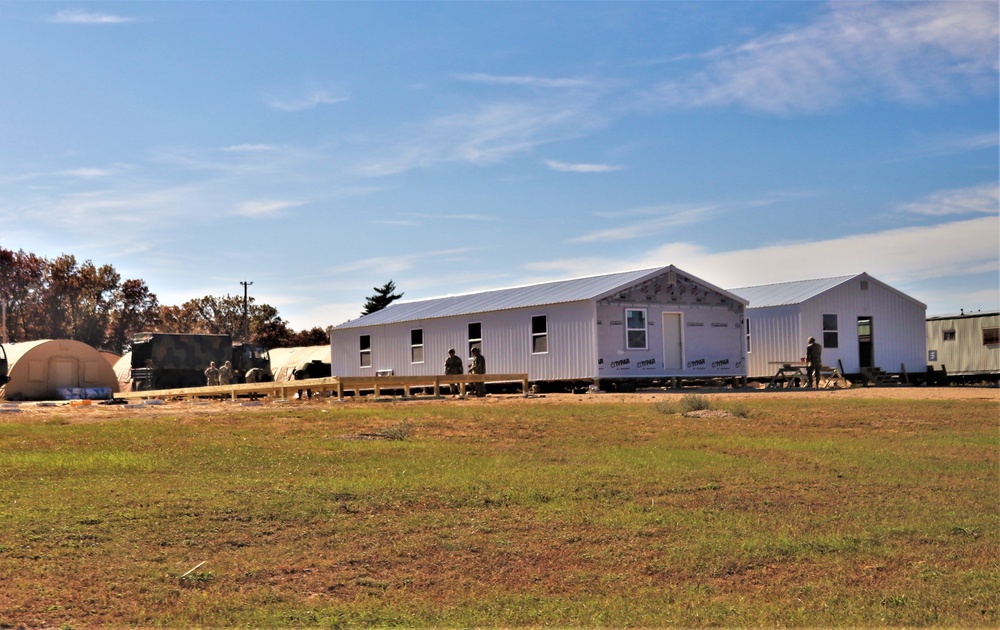 Army Reserve combat engineers with 461st Engineer Company support Fort McCoy troop project