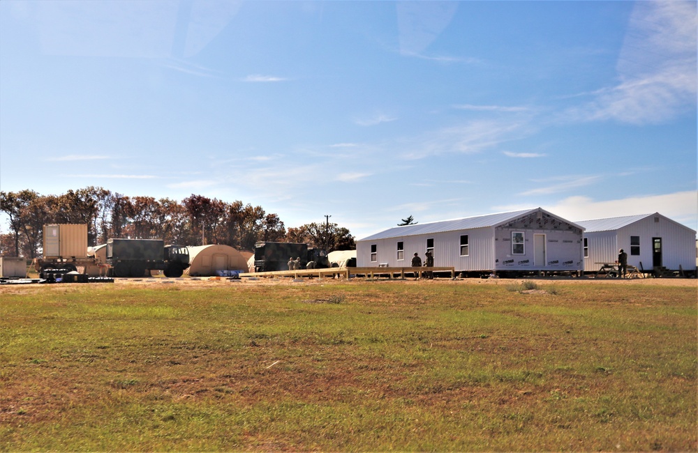 Army Reserve combat engineers with 461st Engineer Company support Fort McCoy troop project