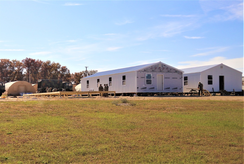 Army Reserve combat engineers with 461st Engineer Company support Fort McCoy troop project