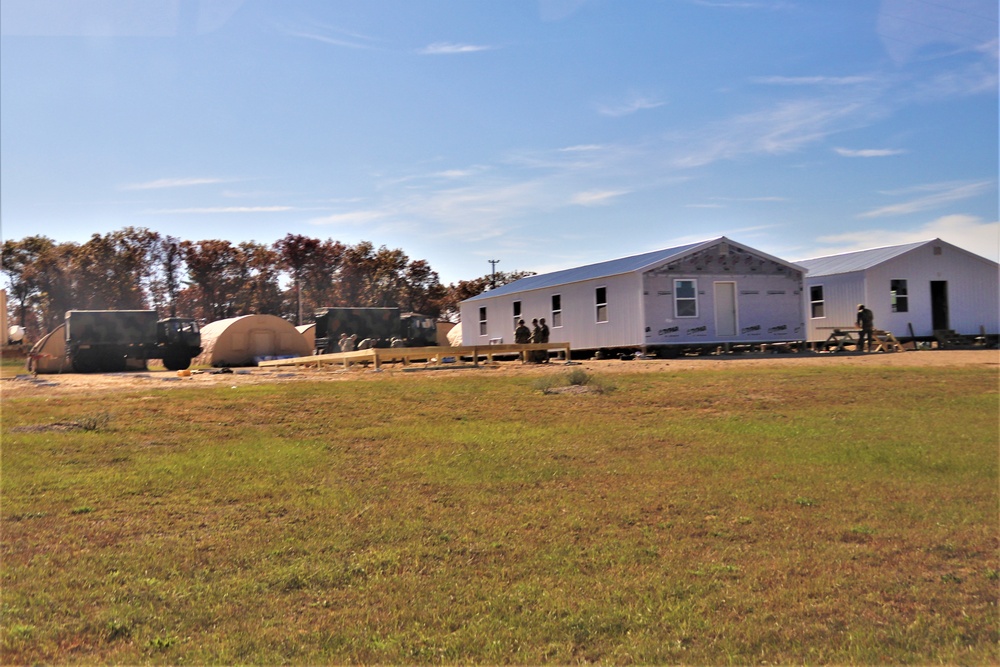Army Reserve combat engineers with 461st Engineer Company support Fort McCoy troop project