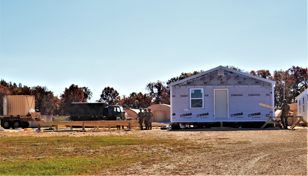 Army Reserve combat engineers with 461st Engineer Company support Fort McCoy troop project
