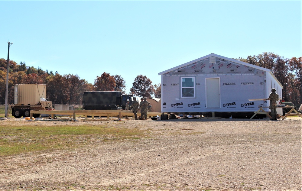 Army Reserve combat engineers with 461st Engineer Company support Fort McCoy troop project