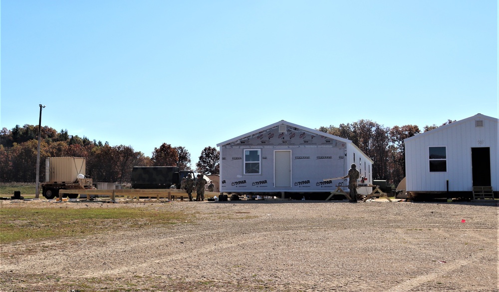 Army Reserve combat engineers with 461st Engineer Company support Fort McCoy troop project