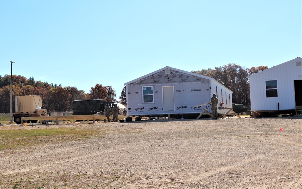 Army Reserve combat engineers with 461st Engineer Company support Fort McCoy troop project
