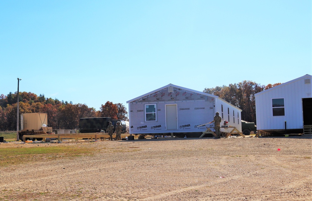 Army Reserve combat engineers with 461st Engineer Company support Fort McCoy troop project
