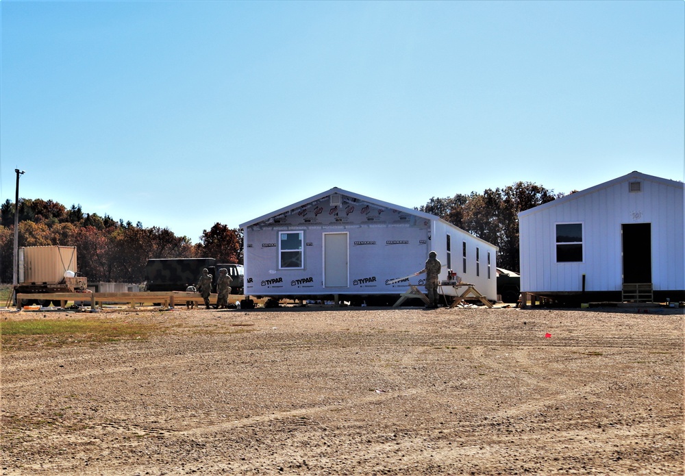 Army Reserve combat engineers with 461st Engineer Company support Fort McCoy troop project