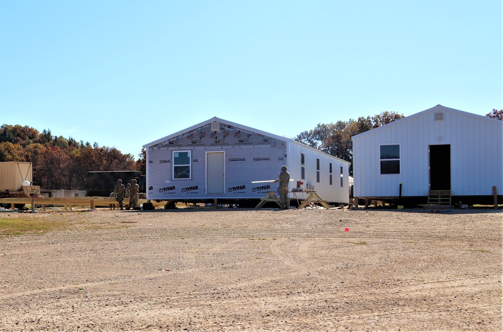 Army Reserve combat engineers with 461st Engineer Company support Fort McCoy troop project