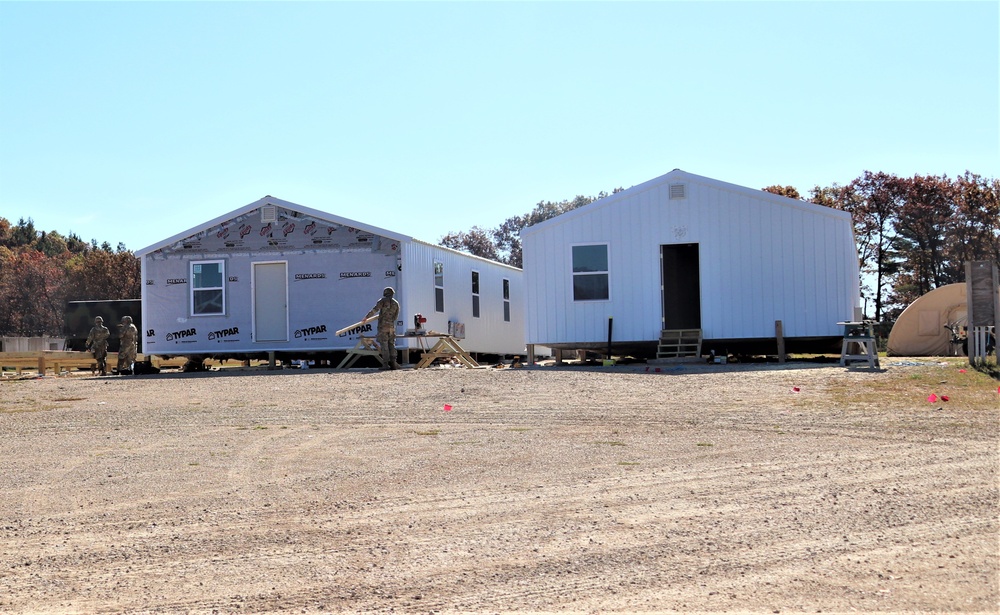 Army Reserve combat engineers with 461st Engineer Company support Fort McCoy troop project