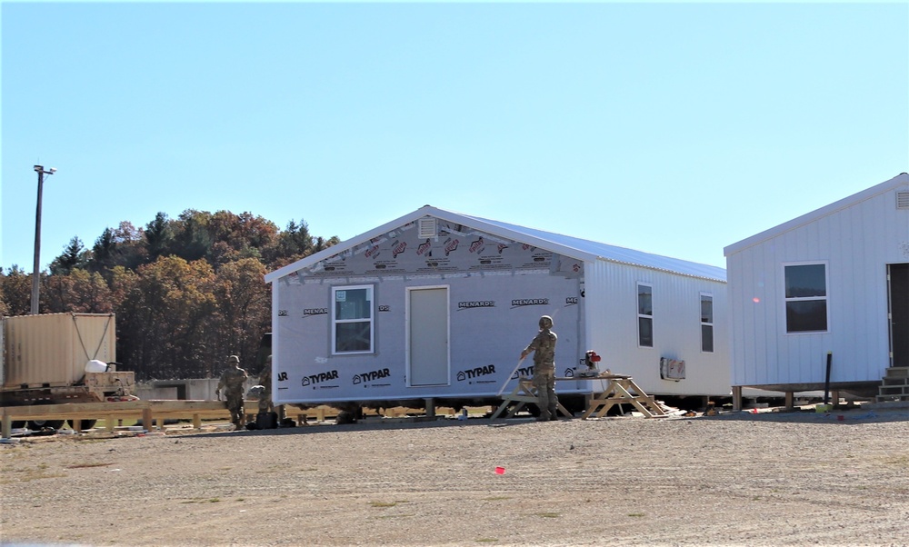 Army Reserve combat engineers with 461st Engineer Company support Fort McCoy troop project