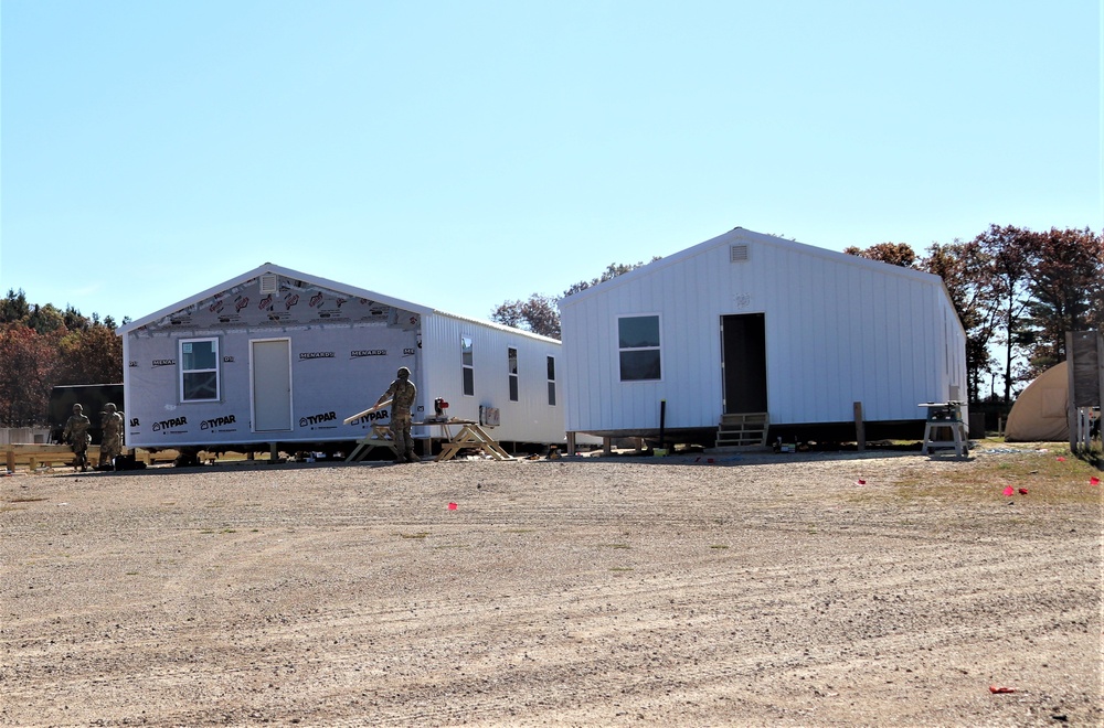 Army Reserve combat engineers with 461st Engineer Company support Fort McCoy troop project