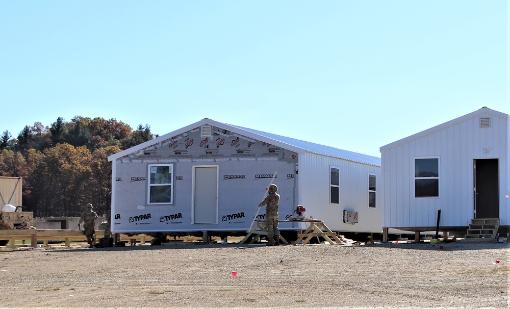 Army Reserve combat engineers with 461st Engineer Company support Fort McCoy troop project