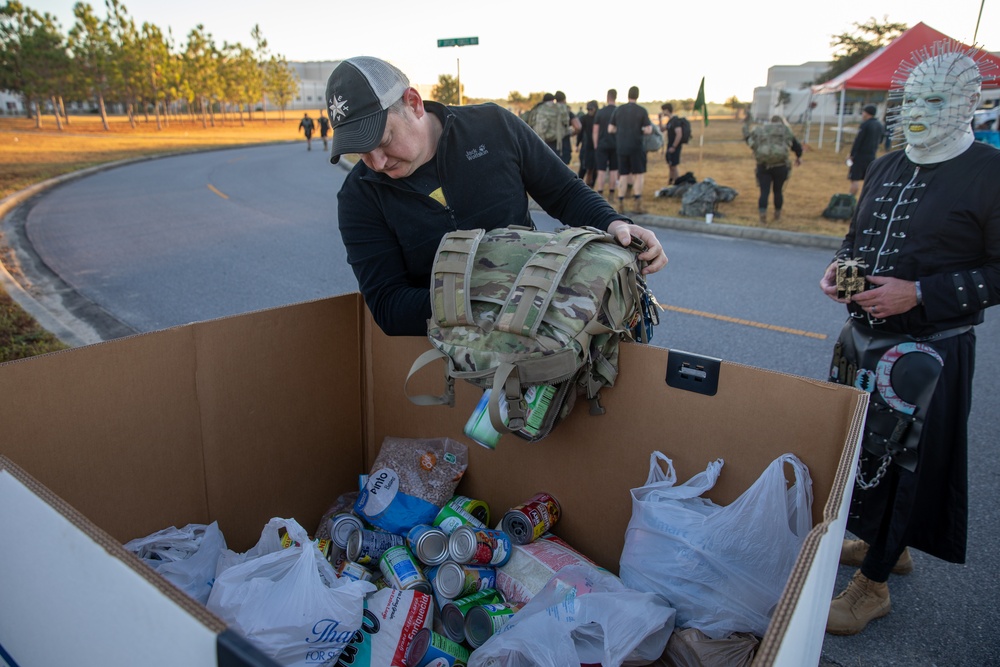 7th Special Forces Group (Airborne) Soldiers participate in the 5th Annual Ruck for your Lives event at Camp “Bull” Simons on October 27, 2022.