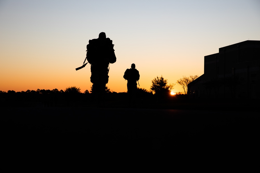 7th Special Forces Group (Airborne) Soldiers participate in the 5th Annual Ruck for your Lives event at Camp “Bull” Simons on October 27, 2022.