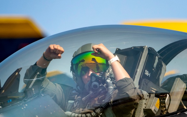 F-16 Viper Demo Team performs at the NAS Oceana Air Show