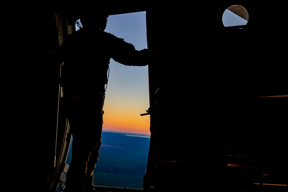 7th Special Forces Group (Airborne) Soldiers Perform Night Jump over Son Tay Drop Zone