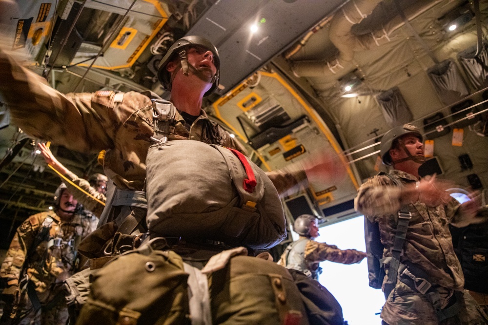 7th Special Forces Group (Airborne) Soldiers Perform Night Jump over Son Tay Drop Zone