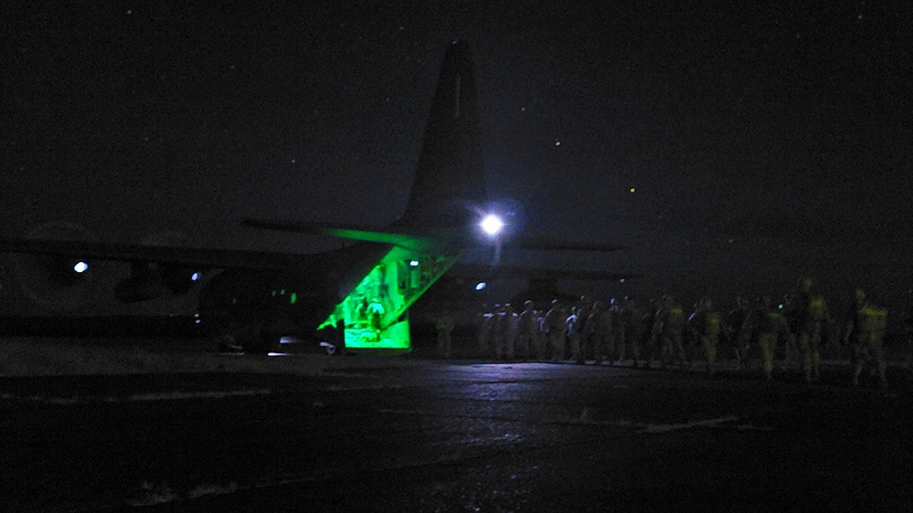 7th Special Forces Group (Airborne) Soldiers Perform Night Jump over Son Tay Drop Zone