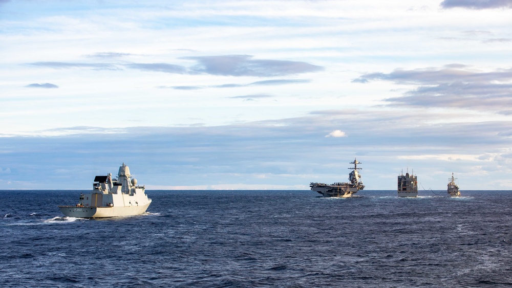 USS Ramage Conducts Replenishment-At-Sea