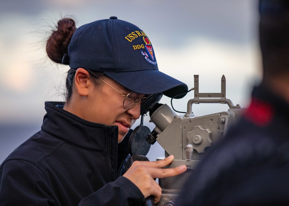 USS Ramage Conducts Replenishment-At-Sea