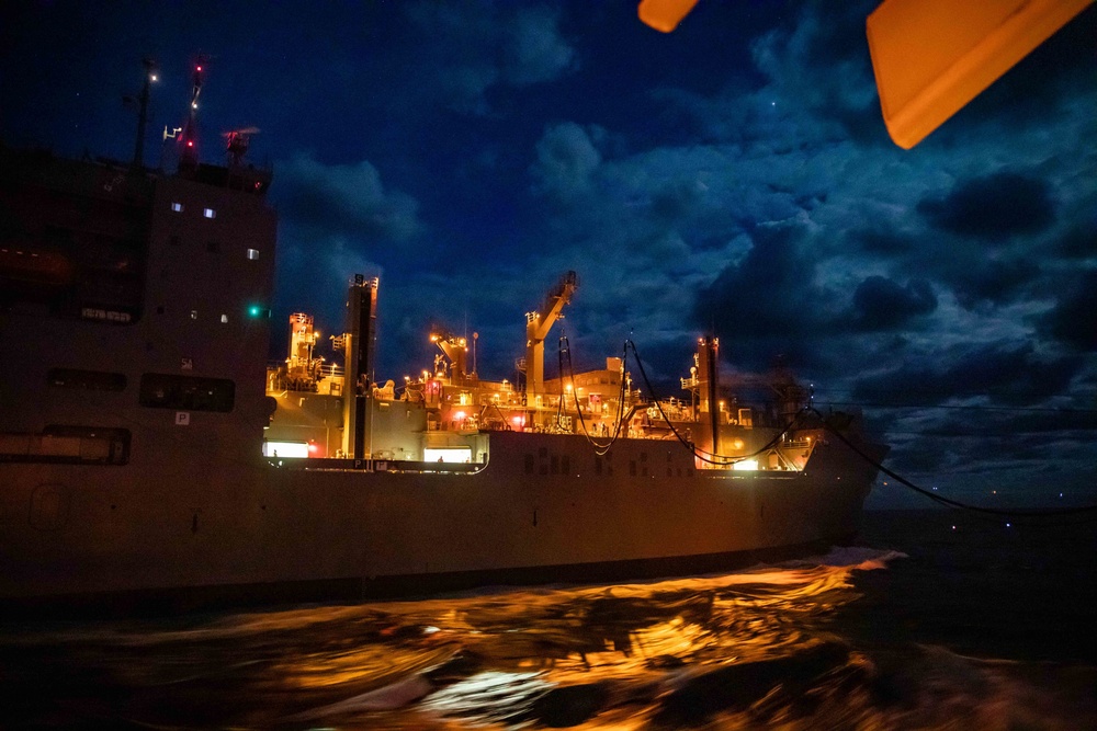 USS Ramage Conducts Replenishment-At-Sea