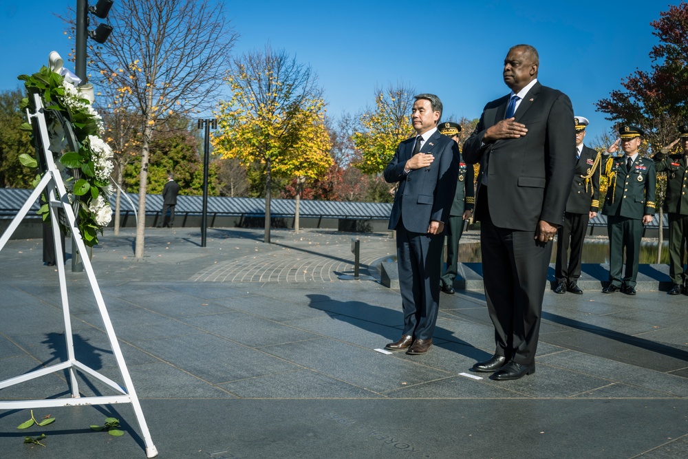 SECDEF/ ROK MoD Visit to Korean War Memorial and Joint Base Andrews