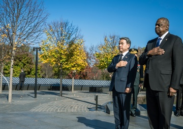 SECDEF/ ROK MoD Visit to Korean War Memorial and Joint Base Andrews