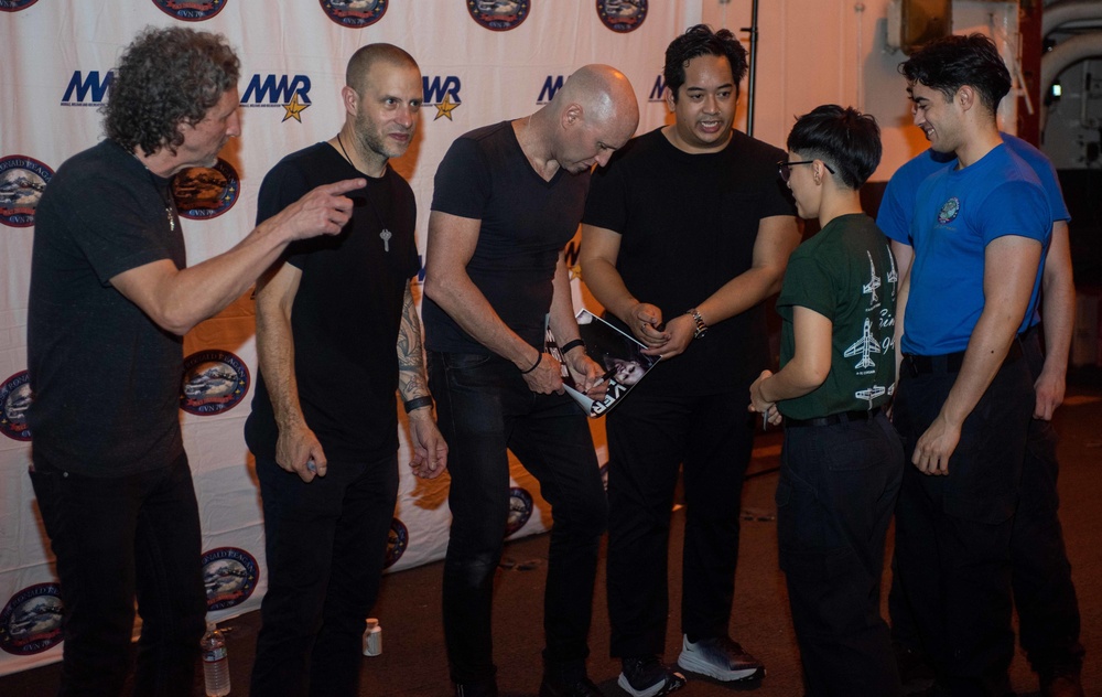 USS Ronald Reagan (CVN 76) Sailors meet Vertical Horizon