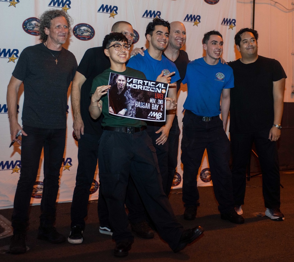 USS Ronald Reagan (CVN 76) Sailors meet Vertical Horizon