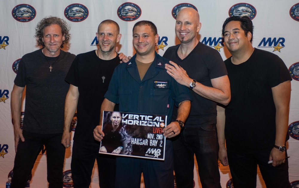 USS Ronald Reagan (CVN 76) Sailors meet Vertical Horizon