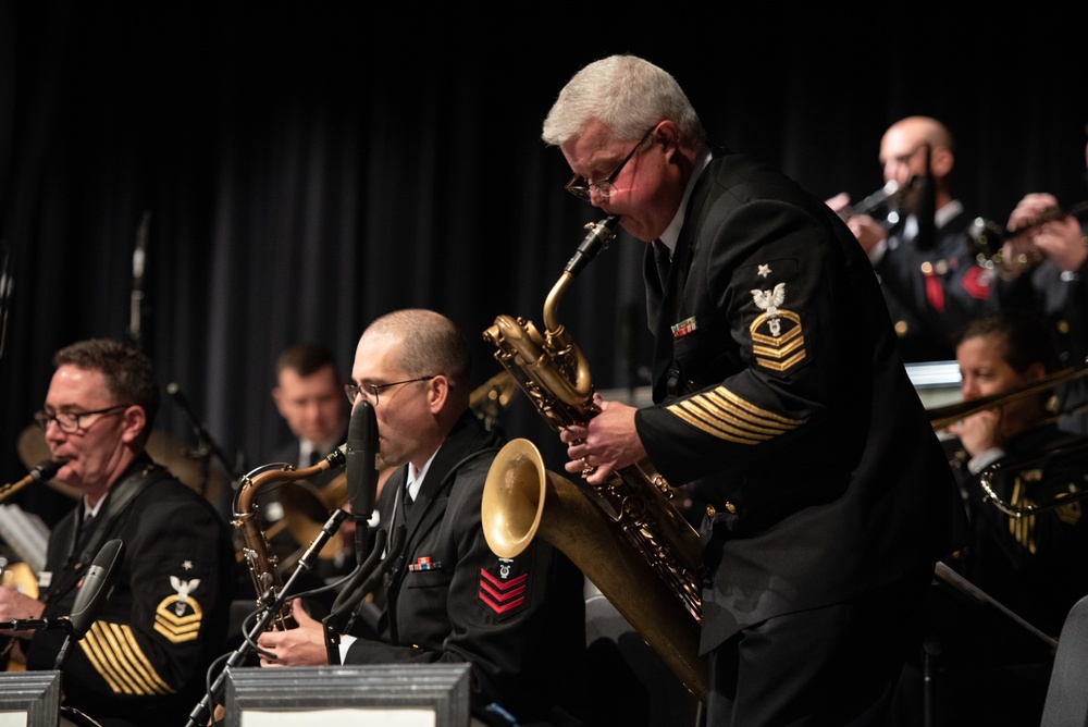 United States Navy Band Commodores perform at Dripping Springs High School.