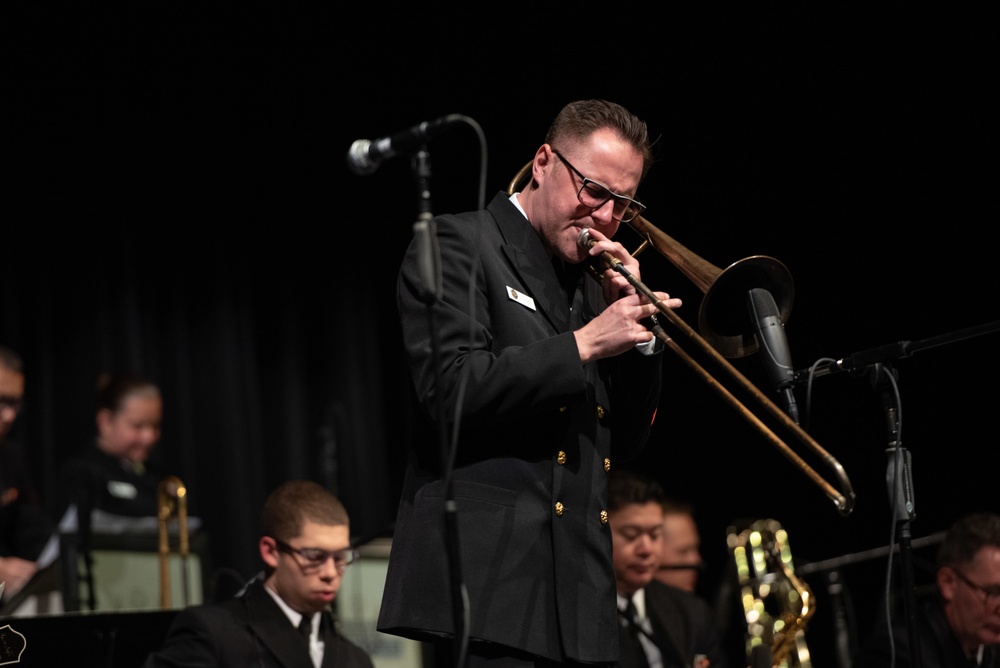 United States Navy Band Commodores perform at Dripping Springs High School.