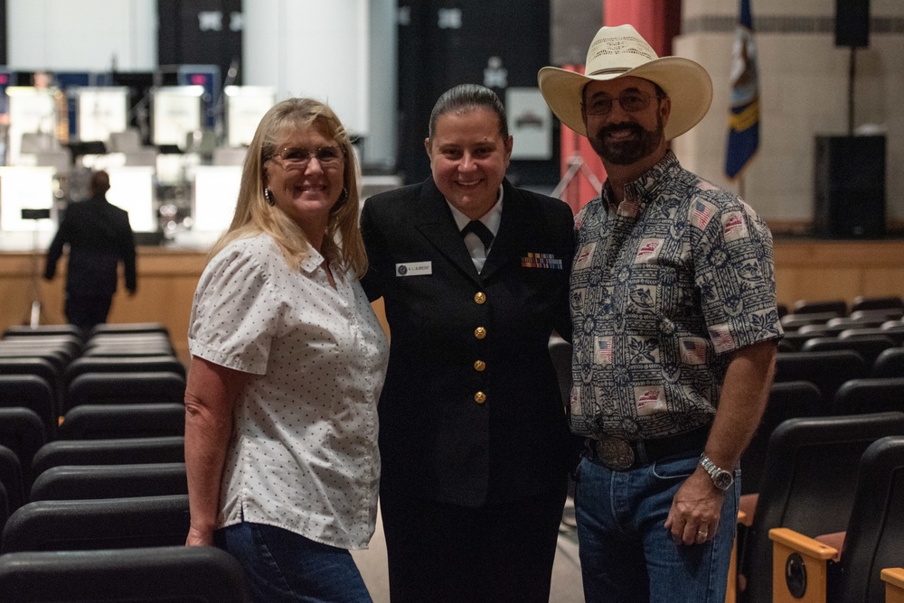 United States Navy Band Commodores perform at Dripping Springs High School.