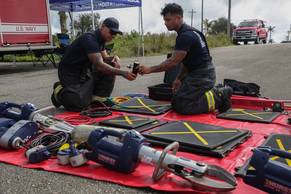 Fire Departments conduct joint training in Guam