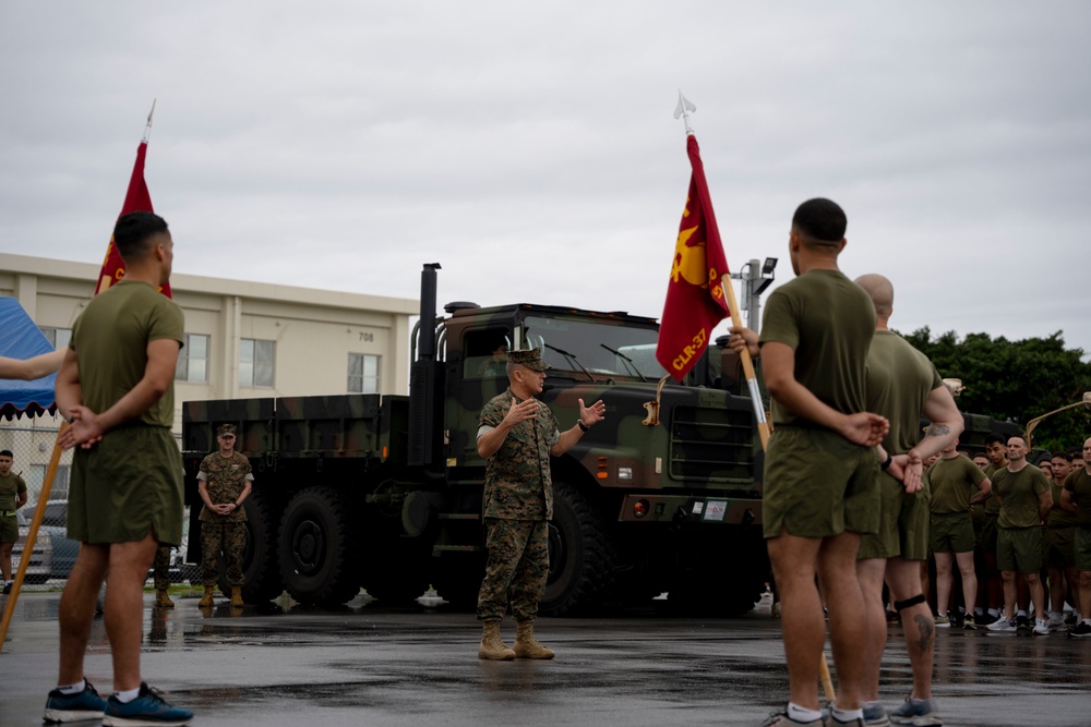 CLR-37 Conducts 247th Marine Corps Birthday Moto Run and Cake Ceremony